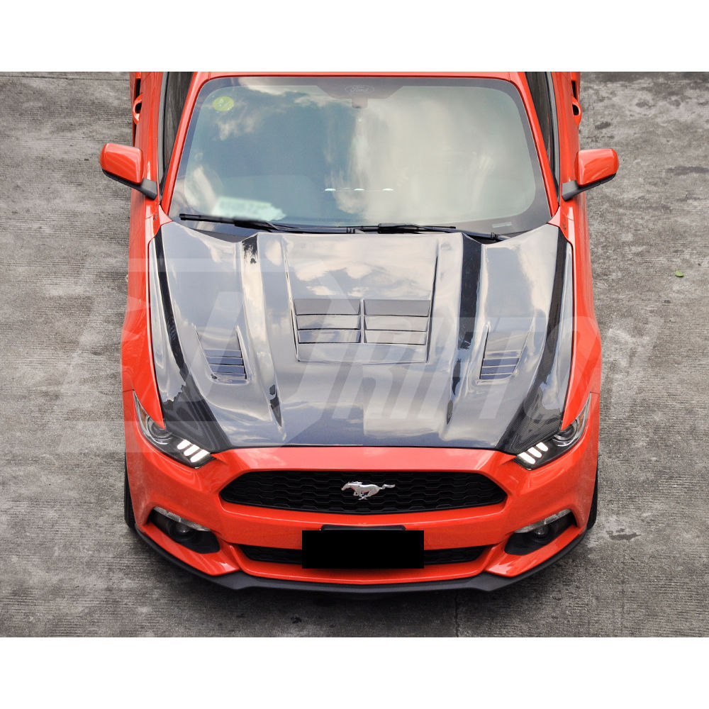 CMST V5 Style Carbon Fiber Hood For Ford Mustang Gen6 S550.1 2015-2017