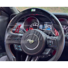 Customize Carbon Fiber RPM LED Display Steering Wheel For Ford Mustang Gen6 S550.1 2015-2017