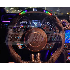 Customize Carbon Fiber RPM LED Display Steering Wheel For Ford Mustang Gen6 S550.1 2015-2017