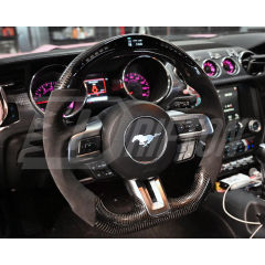 Customize Carbon Fiber RPM LED Display Steering Wheel For Ford Mustang Gen6 S550.1 2015-2017