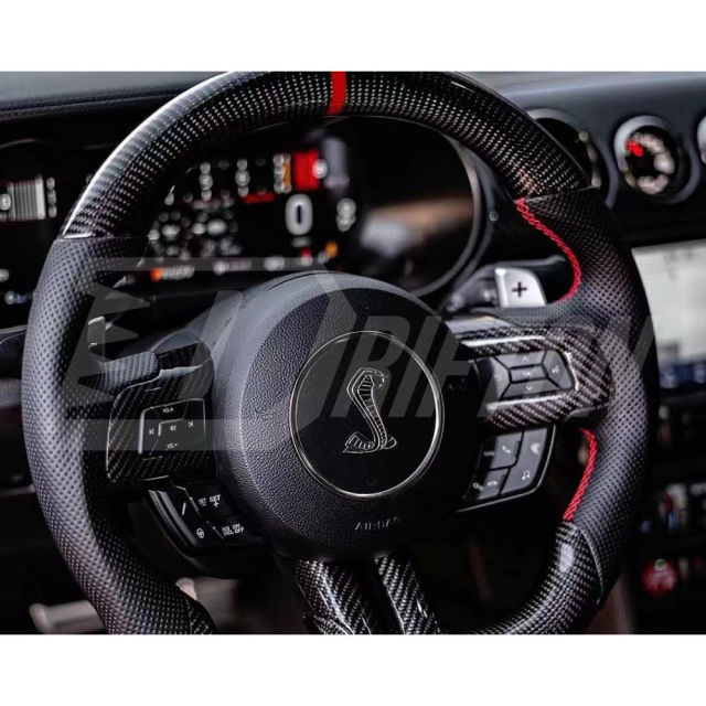 Customize Carbon Fiber Steering Wheel For Ford Mustang Gen6 S550.2 2018-2023