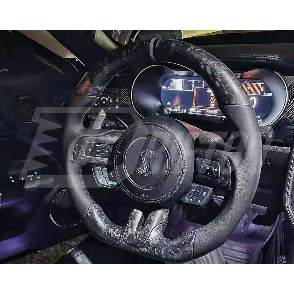 Customize Style Carbon Fiber Steering Wheel For Ford Mustang Gen6 S550.1 2015-2017