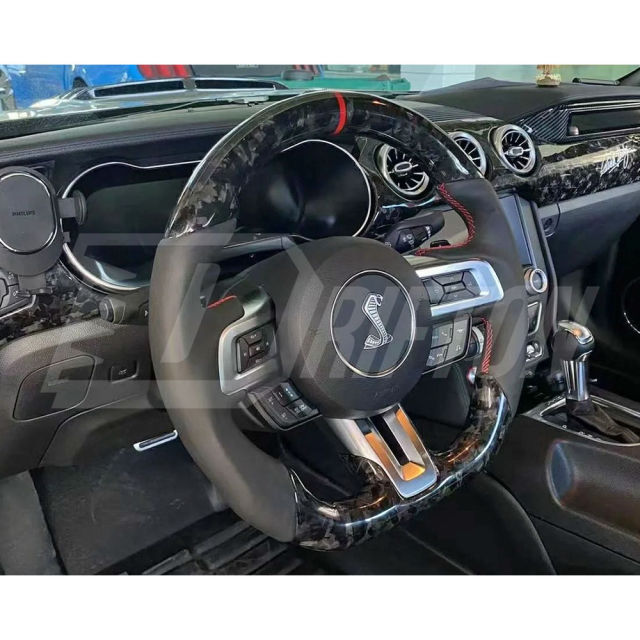 Customize Style Carbon Fiber Steering Wheel For Ford Mustang Gen6 S550.1 2015-2017