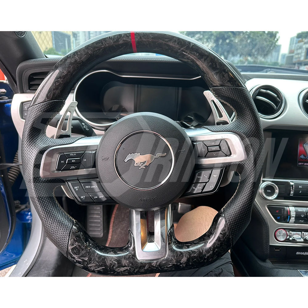 Customize Style Carbon Fiber Steering Wheel For Ford Mustang Gen6 S550.1 2015-2017