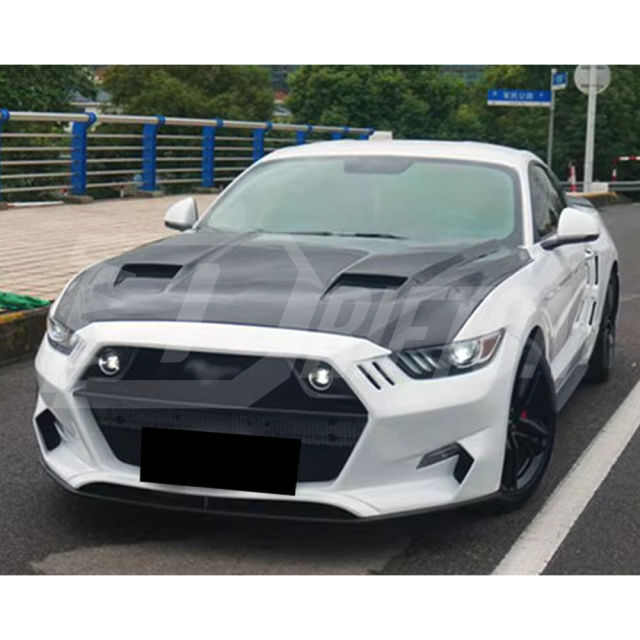 Drifton Style Carbon Fiber Hood For Ford Mustang Gen6 S550.1 2015-2017