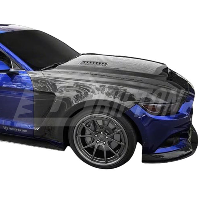 GT350 Style Carbon Fiber Front Fenders For Ford Mustang Gen6 S550.1 2015-2017