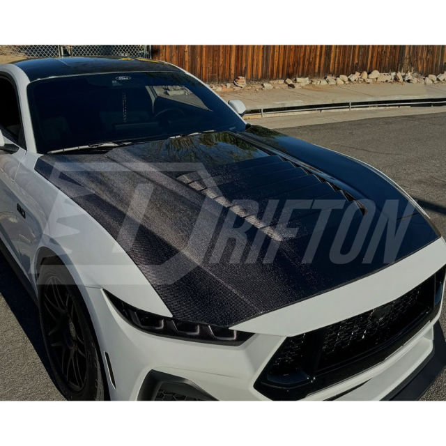 GT500 Style Carbon Fiber Hood For Ford Mustang Gen7 S650 2024-On