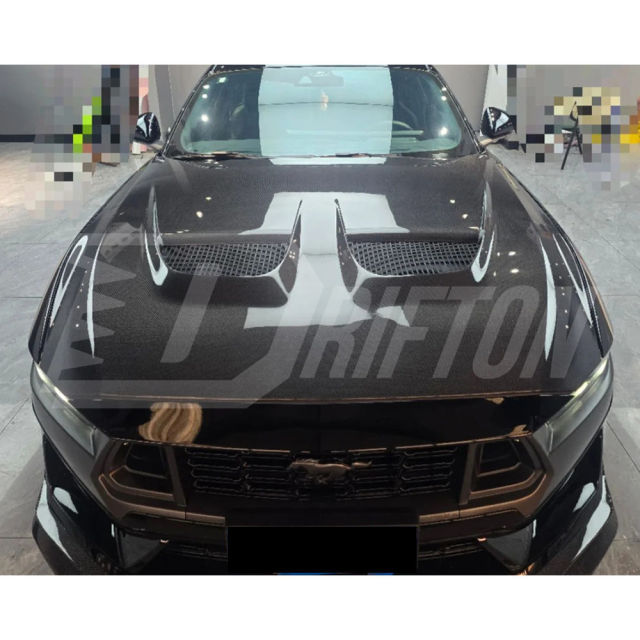 GTD Style Carbon Fiber Hood For Ford Mustang Gen7 S650 2024-On
