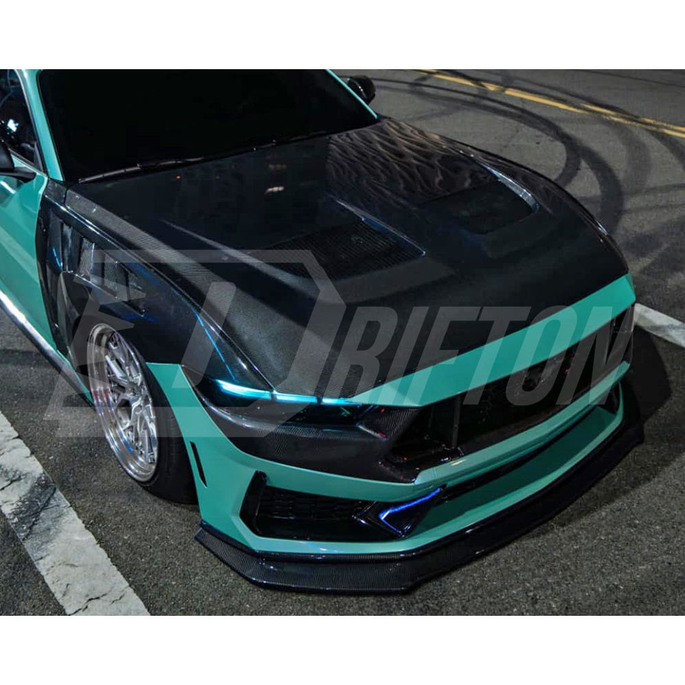 GTD Style Carbon Fiber Hood For Ford Mustang Gen7 S650 2024-On