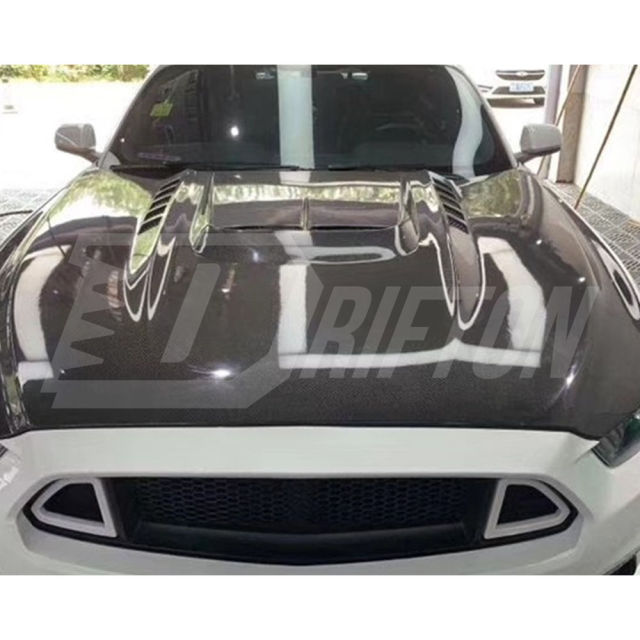 GTS Style Carbon Fiber Hood For Ford Mustang Gen6 S550.1 2015-2017
