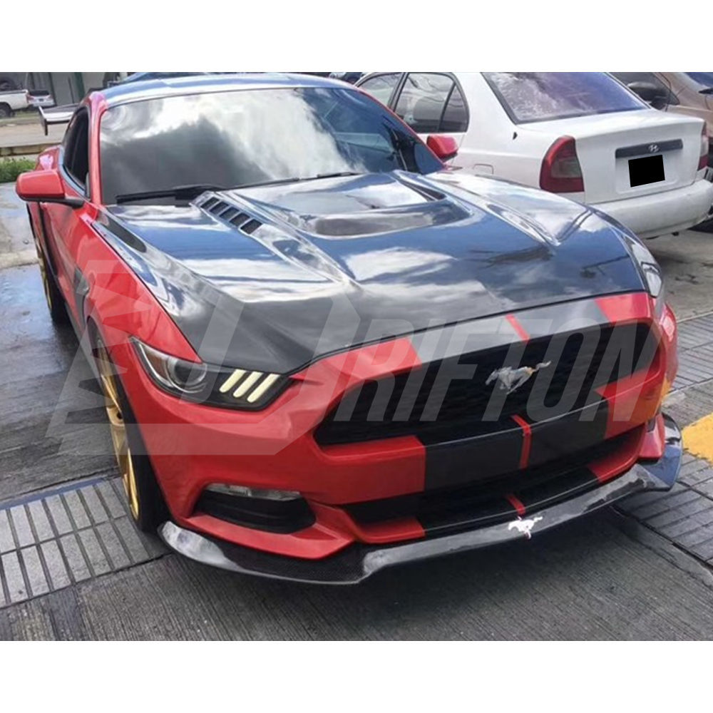 GTS Style Carbon Fiber Hood For Ford Mustang Gen6 S550.1 2015-2017