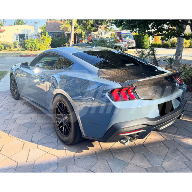 High Kick SA 1 Piece Style Carbon Fiber Rear Trunk Boot Lid For Ford Mustang Gen7 S650 2024-On
