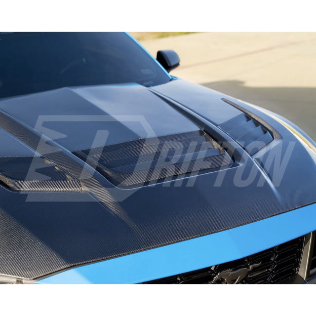 Shelby Style Carbon Fiber Hood For Ford Mustang Gen7 S650 2024-On