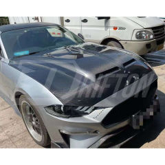 Super Snake Style Carbon Fiber Hood For Ford Mustang Gen6 S550.2 2018-2023