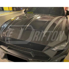 Super Snake Style Carbon Fiber Hood For Ford Mustang Gen6 S550.2 2018-2023