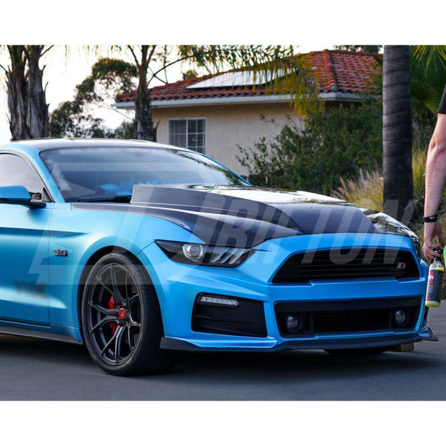 Supercharged Style Carbon Fiber Cowl Hood For Ford Mustang Gen6 S550.1 2015-2017
