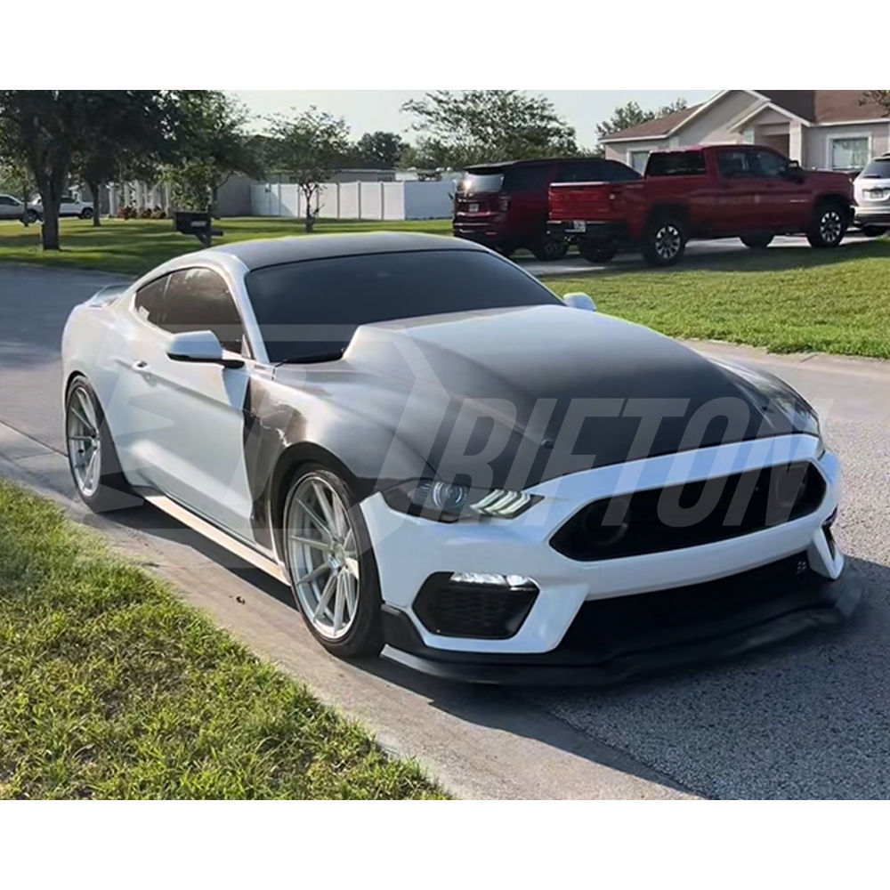 Supercharged Style Carbon Fiber Cowl Hood For Ford Mustang Gen6 S550.2 2018-2023