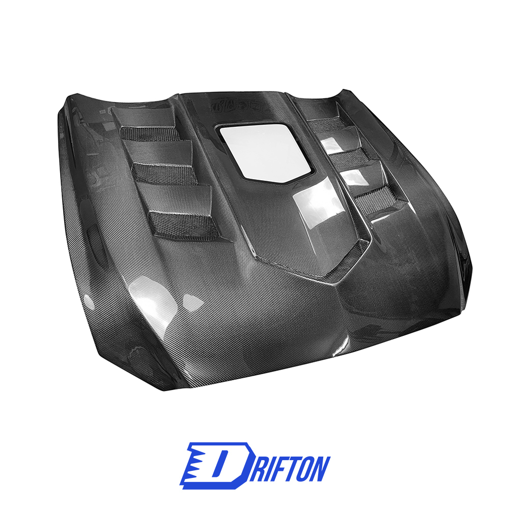Transparent Style Carbon Fiber Hood For Ford Mustang Gen6 S550.1 2015-2017