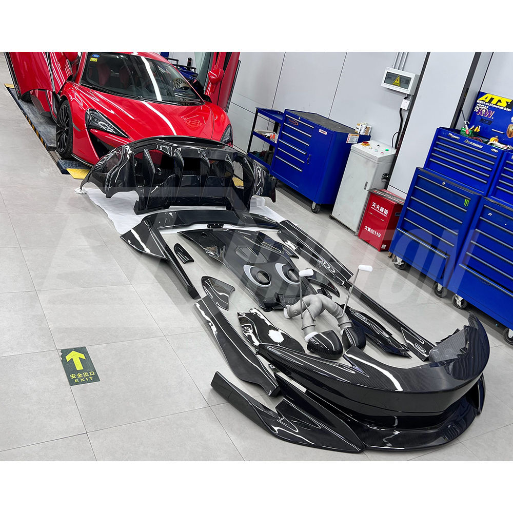 OEM 600LT Style Dry Carbon Fiber Front Bumper For Mclaren 600LT 2018-2020