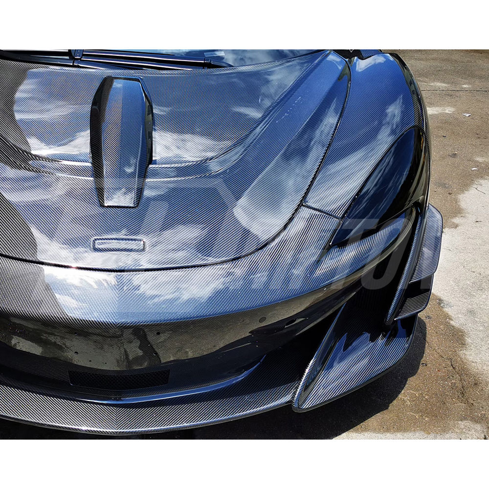 OEM 600LT Style Dry Carbon Fiber Front Bumper For Mclaren 600LT 2018-2020