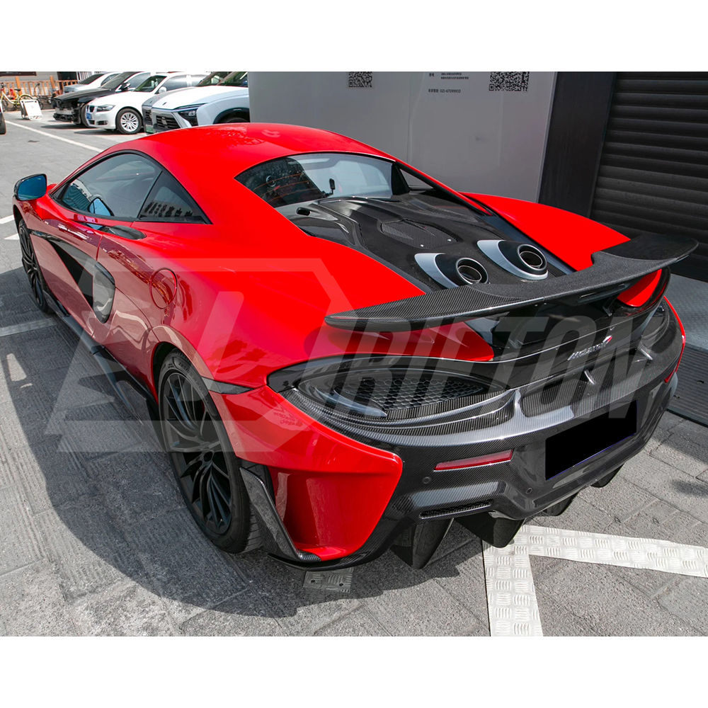 OEM 600LT Style Dry Carbon Fiber Rear Engine Hood Lid Cover For Mclaren 600LT 2018-2020
