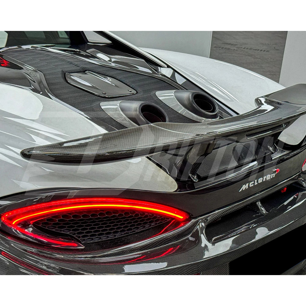 OEM 600LT Style Dry Carbon Fiber Rear Engine Hood Lid Cover For Mclaren 600LT 2018-2020