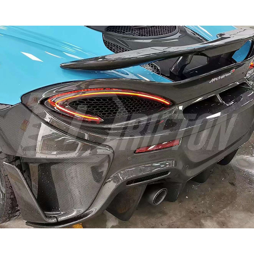 OEM 600LT Style Dry Carbon Fiber Rear Bumper For Mclaren 600LT 2018-2020