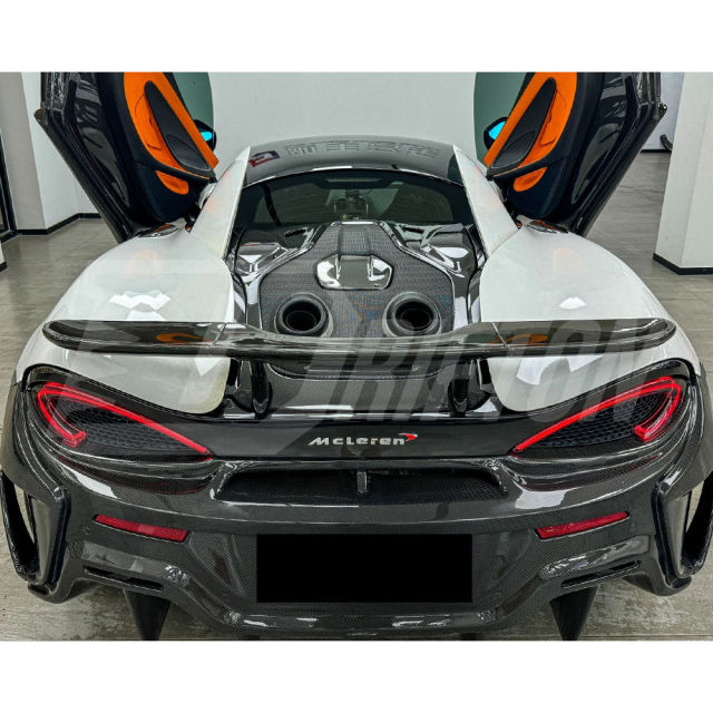 OEM 600LT Style Dry Carbon Fiber Rear Engine Hood Lid Cover For Mclaren 600LT 2018-2020