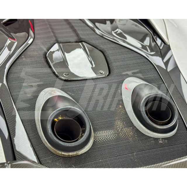OEM 600LT Style Dry Carbon Fiber Rear Engine Hood Lid Cover For Mclaren 600LT 2018-2020