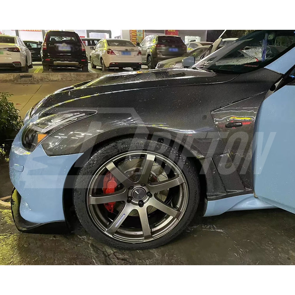 Vent Style Carbon Fiber Fender For INFINITI G37 Coupe 2008-2015