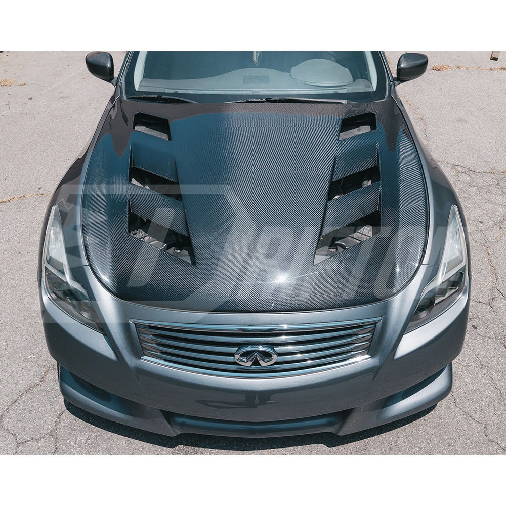 Amuse Style Carbon Fiber Engine Bonnet Hood For INFINITI G37 Coupe 2008-2015
