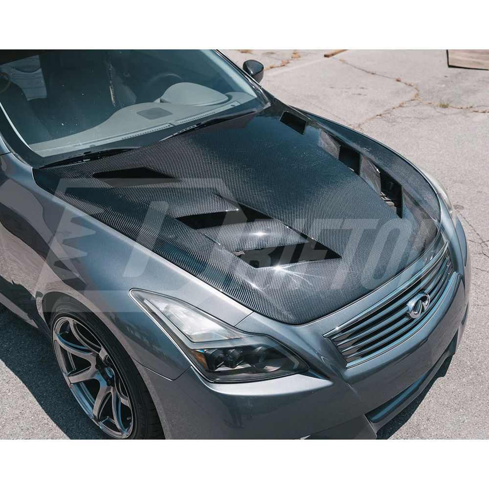 Amuse Style Carbon Fiber Engine Bonnet Hood For INFINITI G37 Coupe 2008-2015