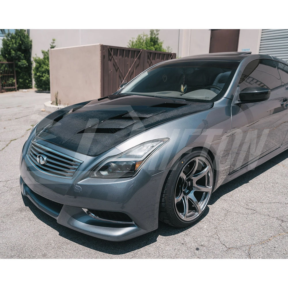 Amuse Style Carbon Fiber Engine Bonnet Hood For INFINITI G37 Coupe 2008-2015