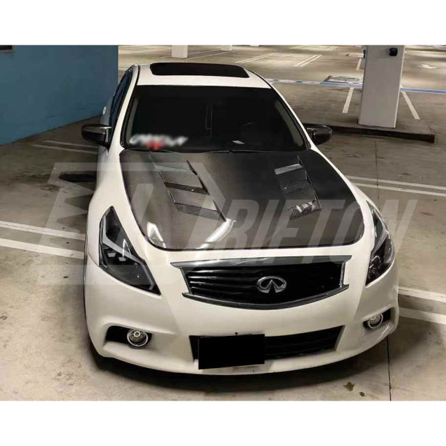 Amuse Style Carbon Fiber Engine Bonnet Hood For INFINITI G37 Sedan 2008-2015