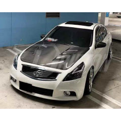 Amuse Style Carbon Fiber Engine Bonnet Hood For INFINITI G37 Sedan 2008-2015