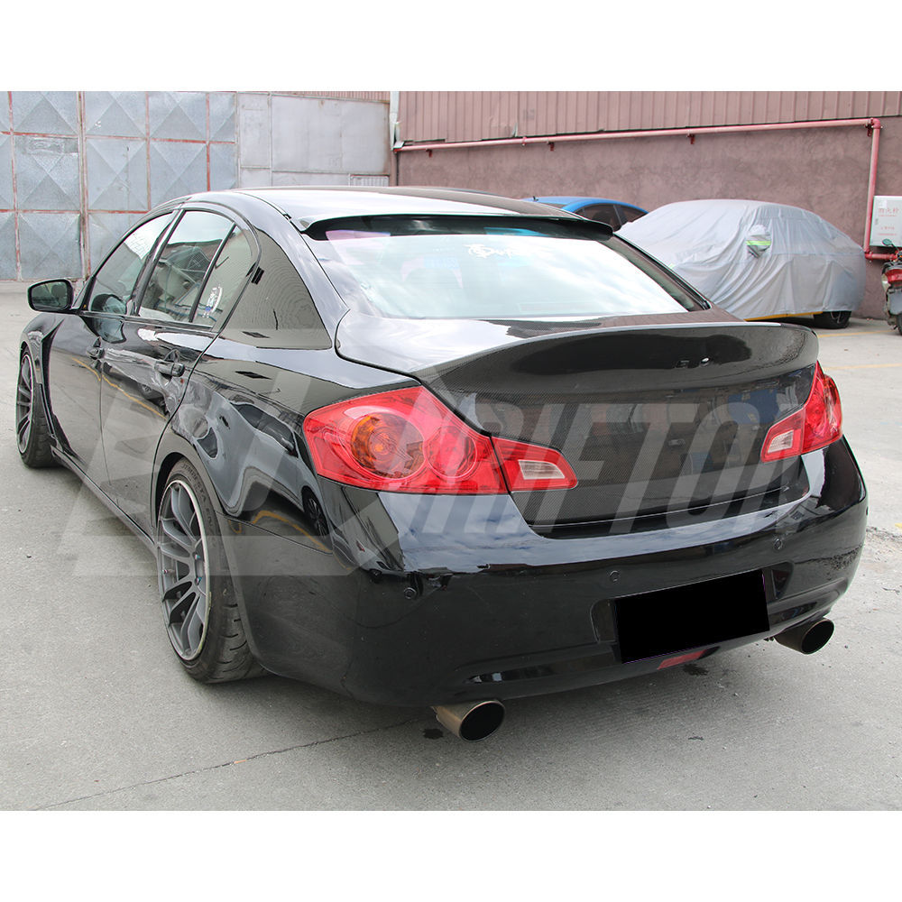 Duck Tail Style Carbon Fiber Rear Trunk Boot Lid For INFINITI G37 Sedan 2008-2015