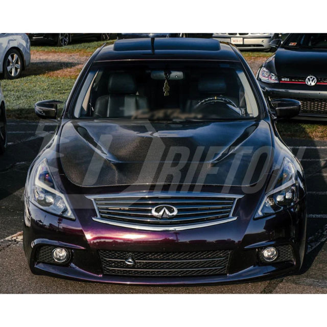 GTS Style Carbon Fiber Engine Bonnet Hood For INFINITI G37 Coupe 2008-2015