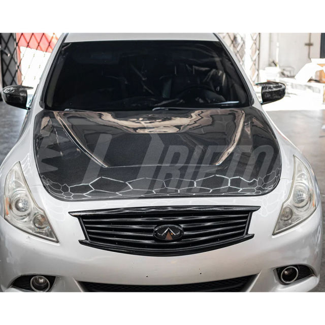 GTS Style Carbon Fiber Engine Bonnet Hood For INFINITI G37 Sedan 2008-2015