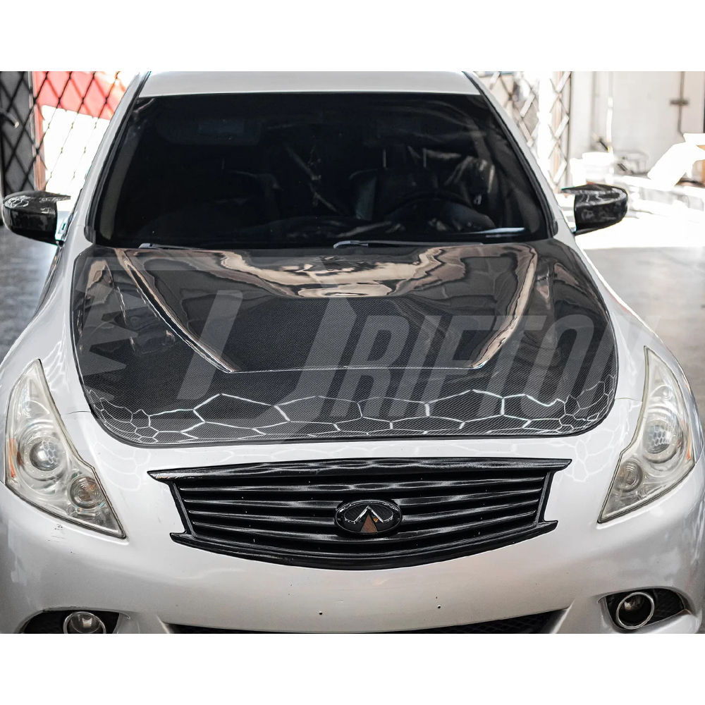 GTS Style Dry Carbon Fiber Engine Bonnet Hood For INFINITI G37 Coupe 2008-2015