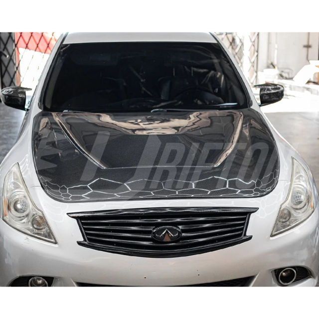 GTS Style Dry Carbon Fiber Engine Bonnet Hood For INFINITI G37 Coupe 2008-2015