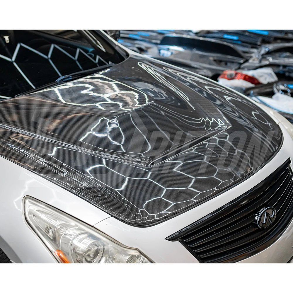 GTS Style Dry Carbon Fiber Engine Bonnet Hood For INFINITI G37 Coupe 2008-2015