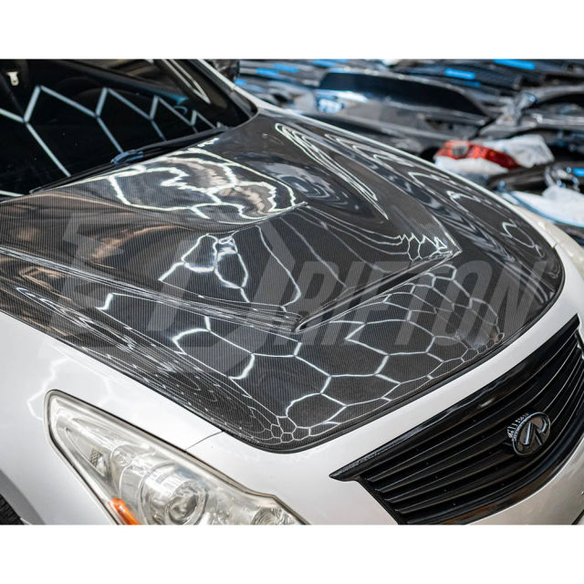 GTS Style Dry Carbon Fiber Engine Bonnet Hood For INFINITI G37 Coupe 2008-2015