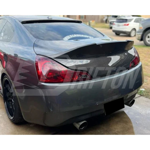 Spoiler Style Carbon Fiber Rear Trunk Boot Lid For INFINITI G37 Sedan 2008-2015