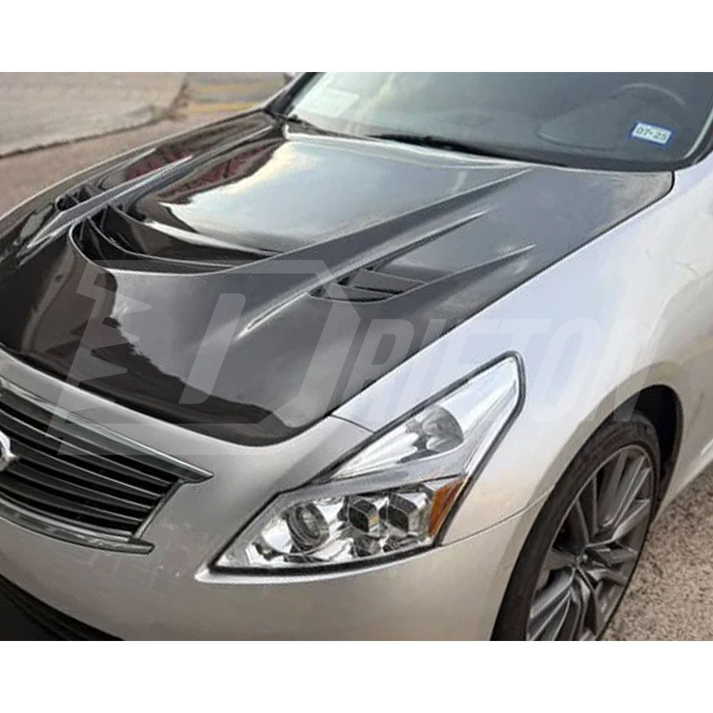 VA Style Style Carbon Fiber Engine Bonnet Hood For INFINITI G37 Sedan 2008-2015
