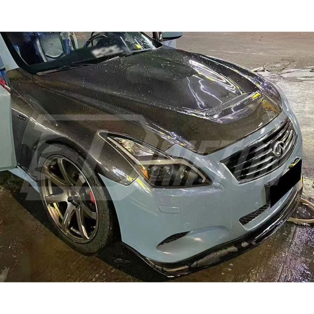 Vent Style Carbon Fiber Fender For INFINITI G37 Coupe 2008-2015