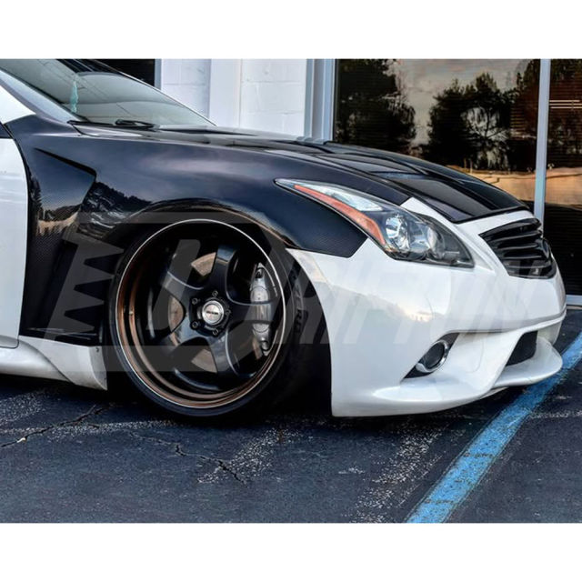 Vent Style Dry Carbon Fiber Fender For INFINITI G37 Coupe 2008-2015