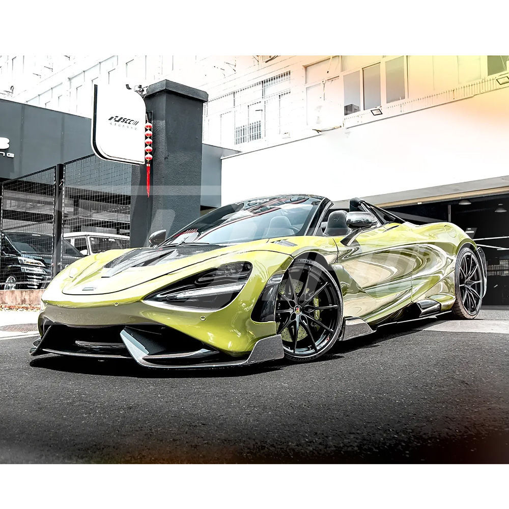 765LT Style Dry Carbon Fiber With Portion Primer Front Bumper For Mclaren 720S 2017-2023