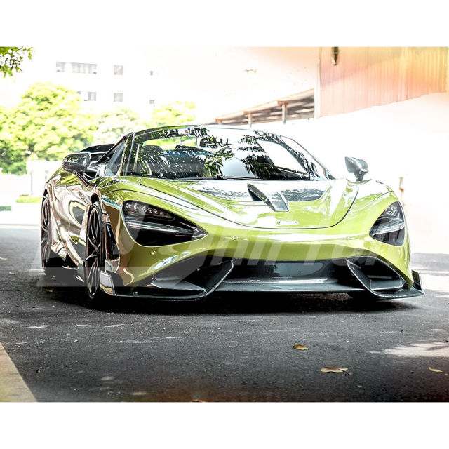 765LT Style Dry Carbon Fiber With Portion Primer Front Bumper For Mclaren 720S 2017-2023