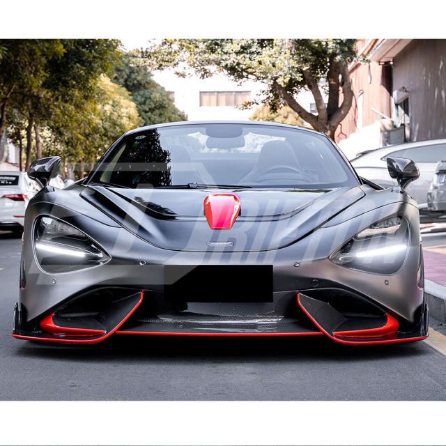 765LT Style Dry Carbon Fiber With Portion Primer Front Bumper For Mclaren 720S 2017-2023