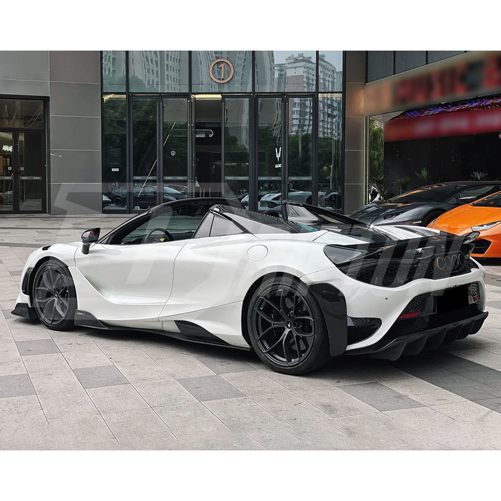 765LT Style Dry Carbon Fiber With Portion Primer Side Skirt For Mclaren 720S 2017-2023
